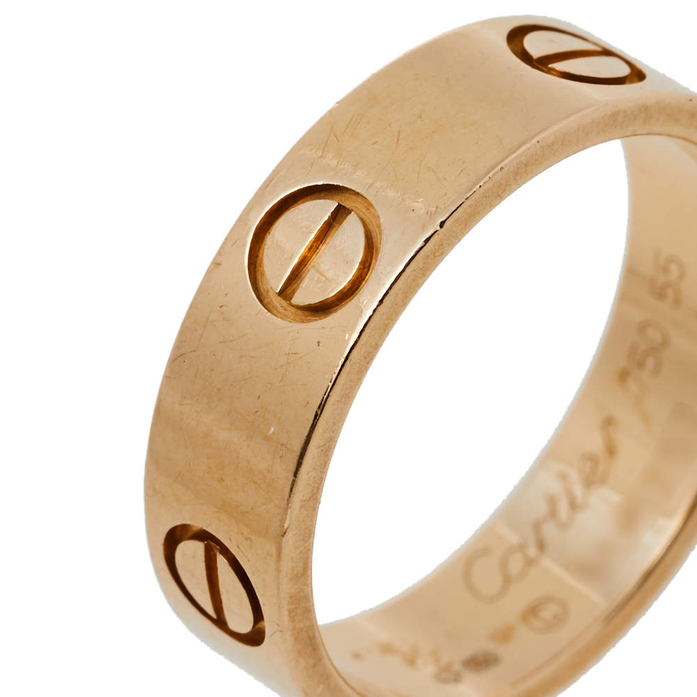 Original Cartier Love 18K Yellow Gold Ring Size 55