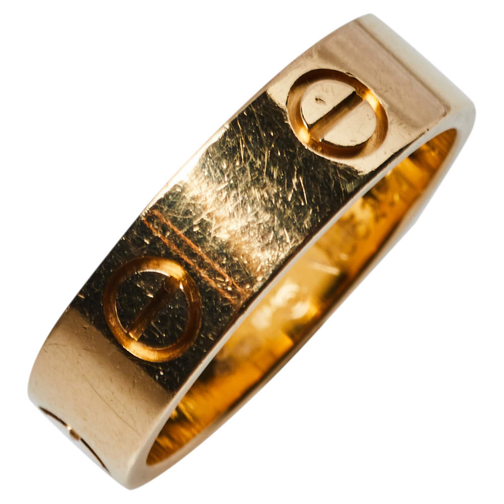 Original Cartier Love 18K Yellow Gold Ring Size 55