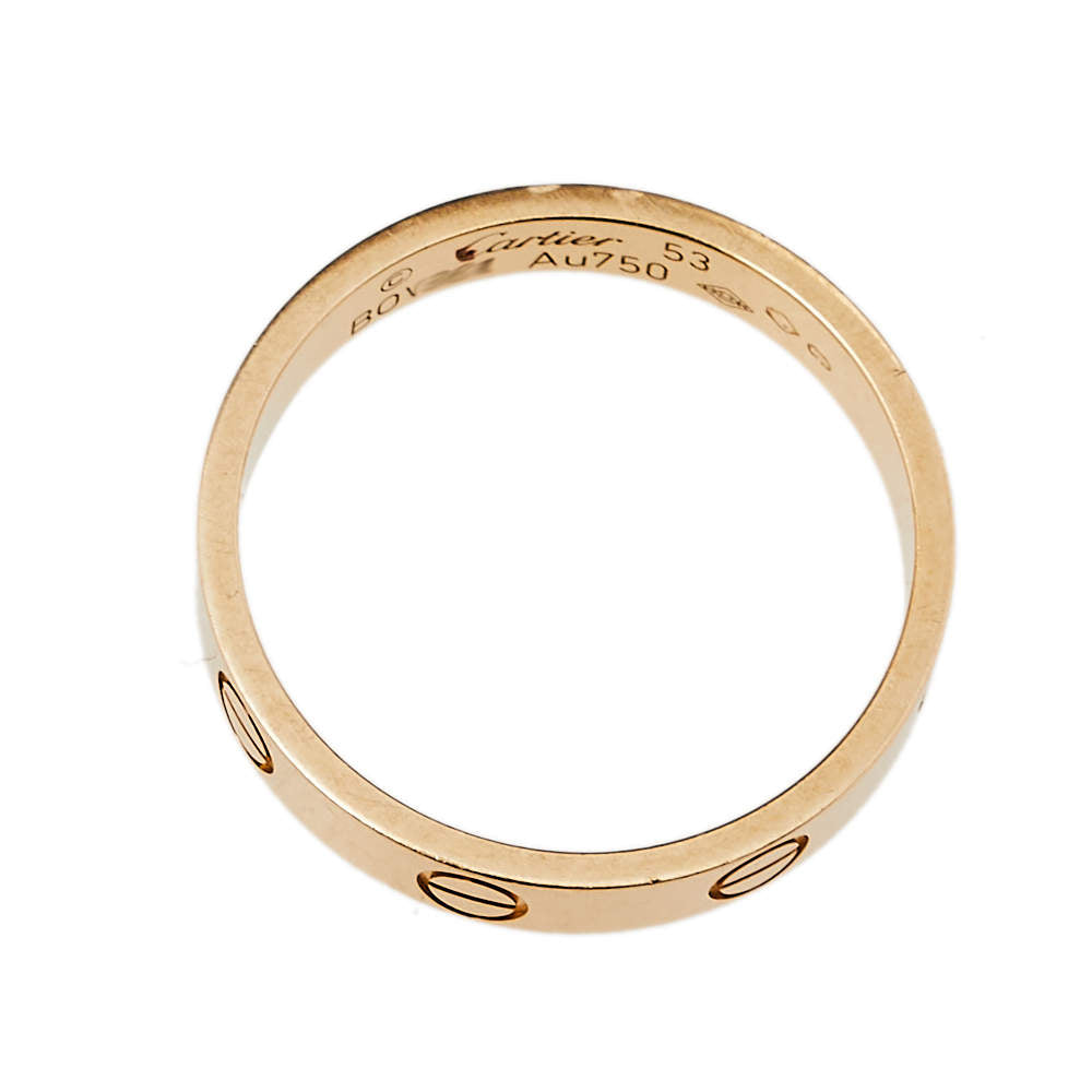 Original Cartier Love 18K Yellow Gold Wedding Band Ring Size 53