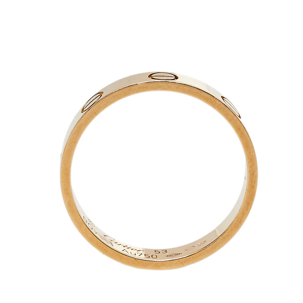 Original Cartier Love 18K Yellow Gold Wedding Band Ring Size 53