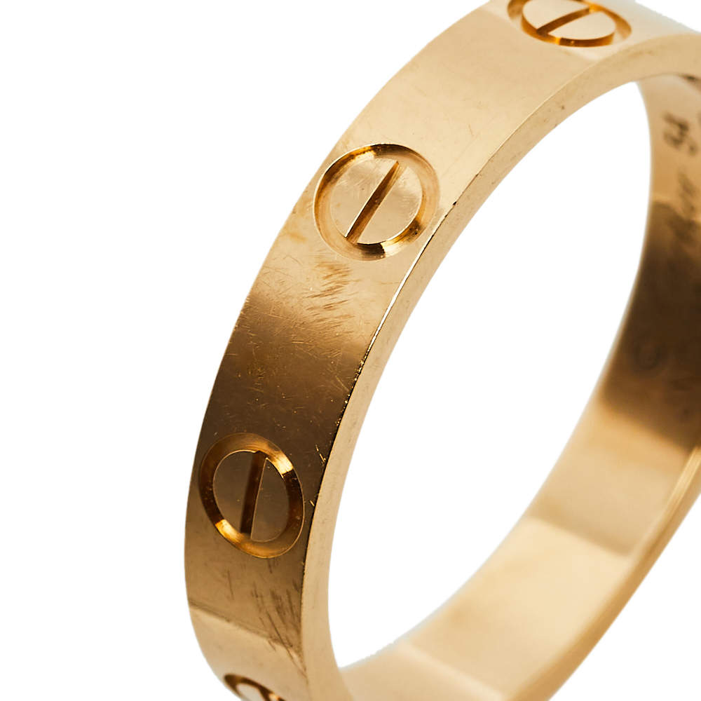 Original Cartier Love 18K Yellow Gold Wedding Band Ring Size 54