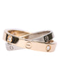 Original Cartier Love 6 Diamonds 18K White Gold 18K Rose Gold Ring Size EU 53