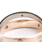 Original Cartier Love 6 Diamonds 18K White Gold 18K Rose Gold Ring Size EU 53