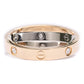 Original Cartier Love 6 Diamonds 18K White Gold 18K Rose Gold Ring Size EU 53