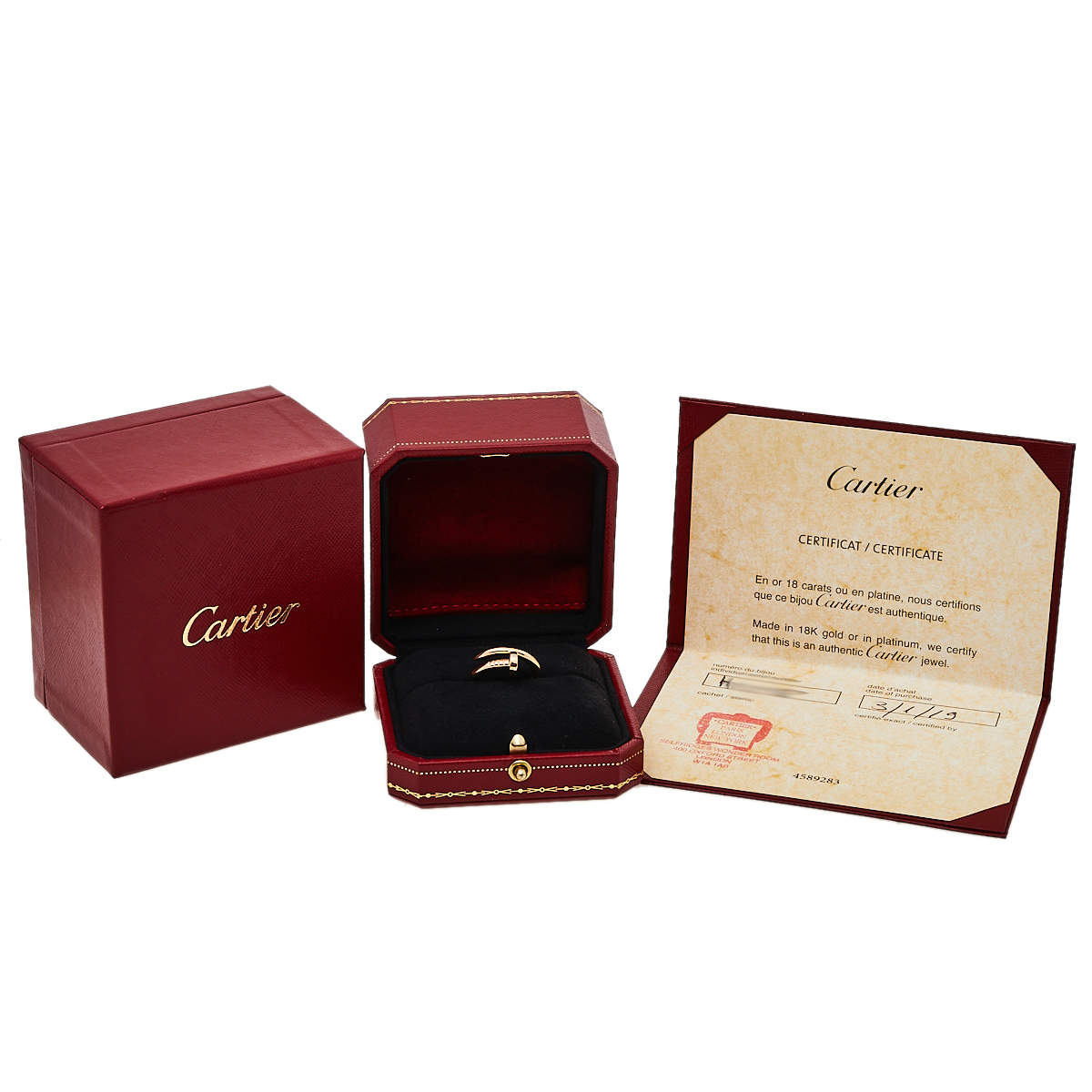 Original Cartier Juste Un Clou 18K Rose Gold Ring Size 52