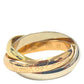 Original Cartier Les Must De Cartier Trinity 18K Yellow White Rose Gold Ring Size EU 52