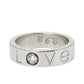 Original Cartier Love Diamond 18K White Gold Band Ring Size 53