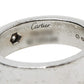 Original Cartier Love Diamond 18K White Gold Band Ring Size 53