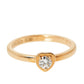 Original Cartier Diamants Légers Heart Motif Diamond 18K Rose Gold Ring Size 50