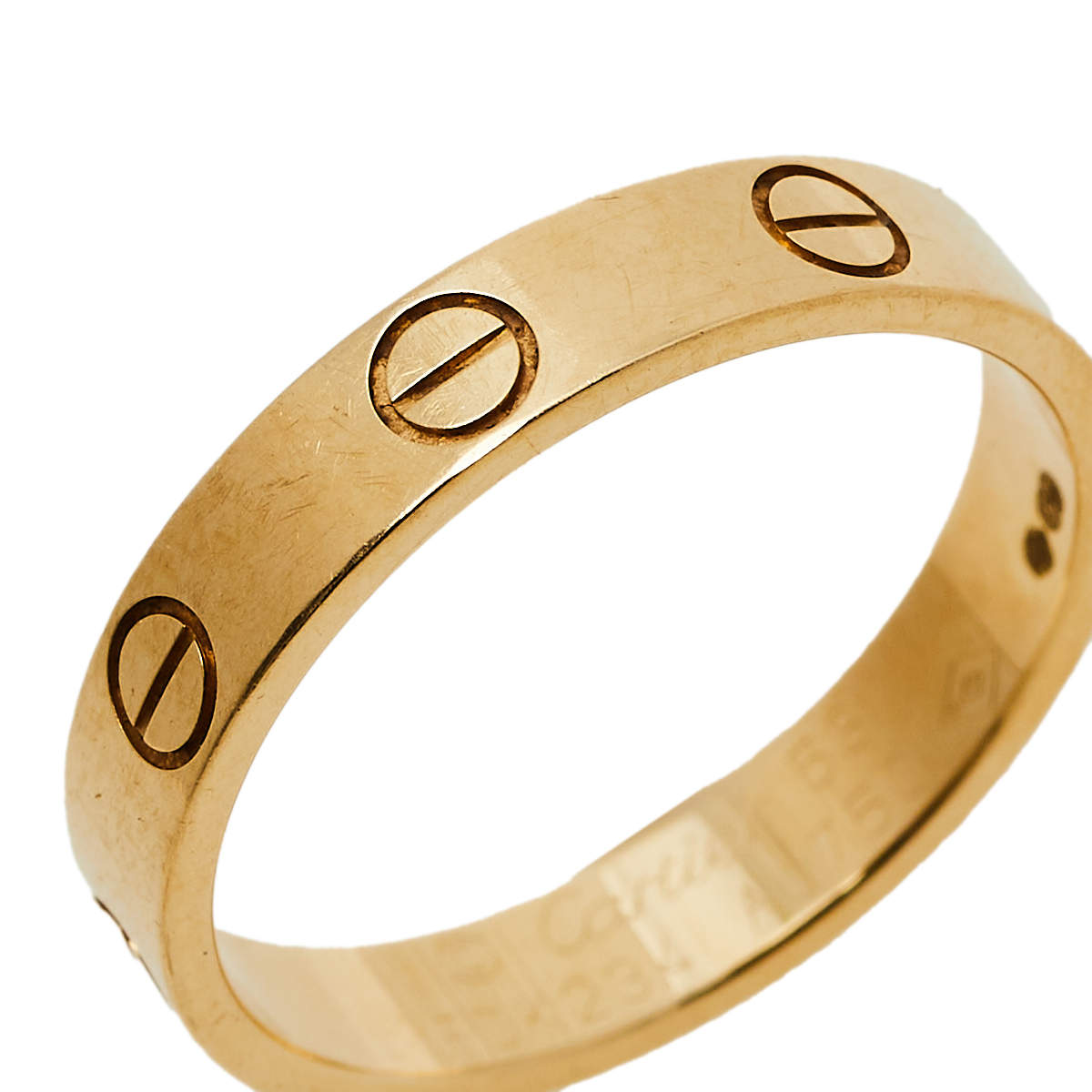 Original Cartier Love 18K Yellow Gold Wedding Band Ring Size 53