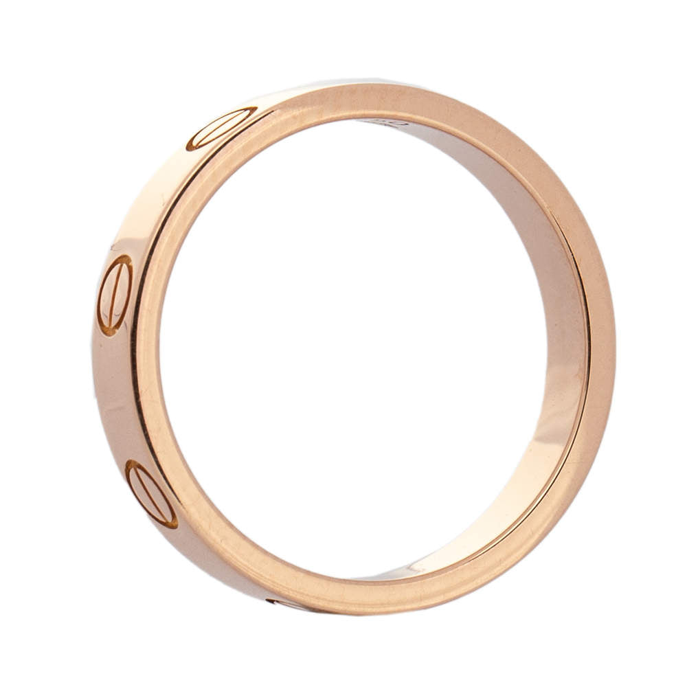 Original Cartier Love 18K Rose Gold Wedding Band Ring Size 50