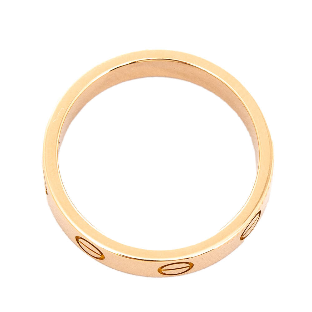 Original Cartier Love 18K Rose Gold Wedding Band Ring Size 50