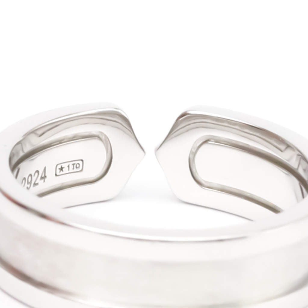 Original Cartier C De Cartier 18K White Gold Ring Size EU 58