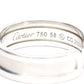 Original Cartier C De Cartier 18K White Gold Ring Size EU 58