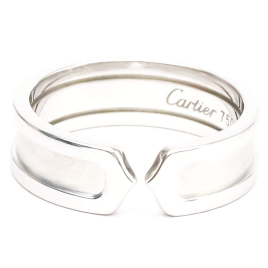 Original Cartier C De Cartier 18K White Gold Ring Size EU 58