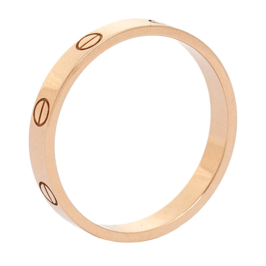 Original Cartier Love 18K Rose Gold Narrow Wedding Band Ring Size 63