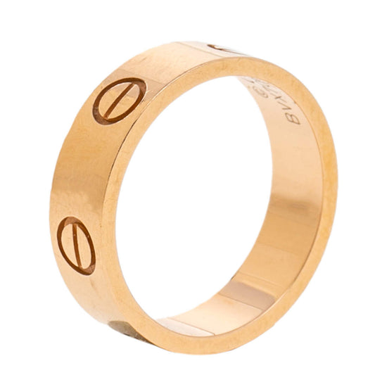 Original Cartier Love 18K Rose Gold Band Ring Size 53