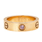 Original Cartier Love Pink Sapphire 18K Rose Gold Band Ring Size 58