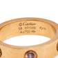 Original Cartier Love Pink Sapphire 18K Rose Gold Band Ring Size 58