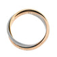 Original Cartier Trinity de Cartier 18K Three Tone Gold Small Model Rolling Ring Size 53