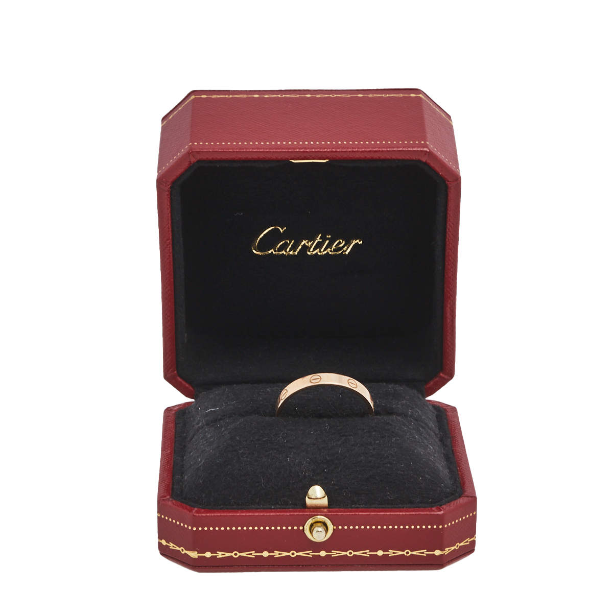 Original  Cartier Love 18K Rose Gold Narrow Wedding Band Ring Size 68