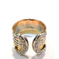 Original Cartier C De cartier Trinity 18K Yellow, Rose, White Gold and Diamond Ring EU 51