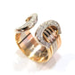 Original Cartier C De cartier Trinity 18K Yellow, Rose, White Gold and Diamond Ring EU 51