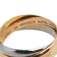 Original Cartier Trinity de Cartier 18K Three Tone Gold Rolling Ring Size 50