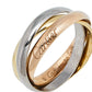 Original Cartier Trinity de Cartier 18K Three Tone Gold Rolling Ring Size 50