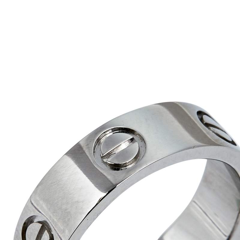 Original Cartier Love Platinum Band Ring Size 51