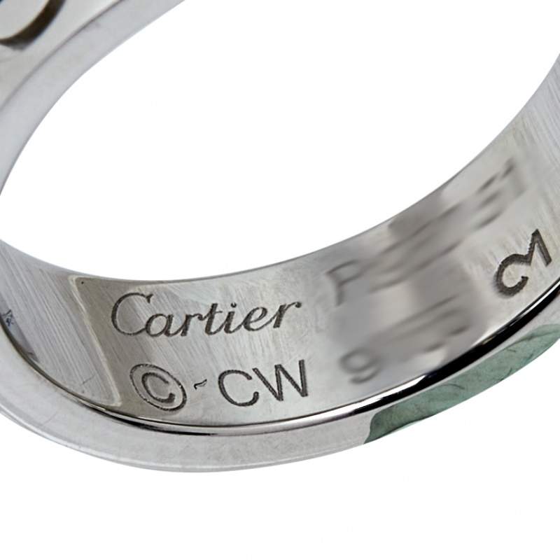 Original Cartier Love Platinum Band Ring Size 51