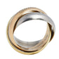 Original Cartier Trinity de Cartier 18K Three Tone Gold LM Rolling Ring Size 53