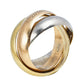 Original Cartier Trinity de Cartier 18K Three Tone Gold LM Rolling Ring Size 53