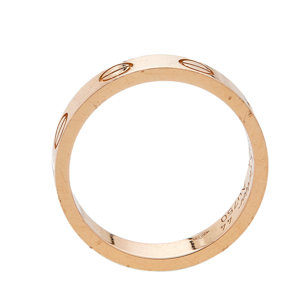 Original Cartier Love 18k Rose Gold Narrow Wedding Band Ring Size 44