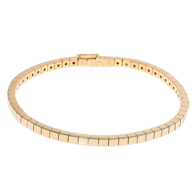 Original Cartier Lanières Yellow Gold Bracelet Size 16