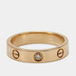 Original Cartier Love Diamond 18k Rose Gold Band Ring Size 52