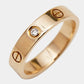 Original Cartier Love Diamond 18k Rose Gold Band Ring Size 52