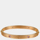 Original Cartier 4 Pink Sapphire Love Bracelet In Rose Gold Size 16