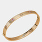 Original Cartier 4 Pink Sapphire Love Bracelet In Rose Gold Size 16