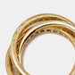 Original Cartier Trinity Diamond Paved 18k Yellow Gold Rolling Ring Size 52