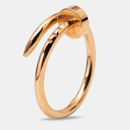 Original Cartier Juste Un Clou 18k Rose Gold Small Model Ring Size 49