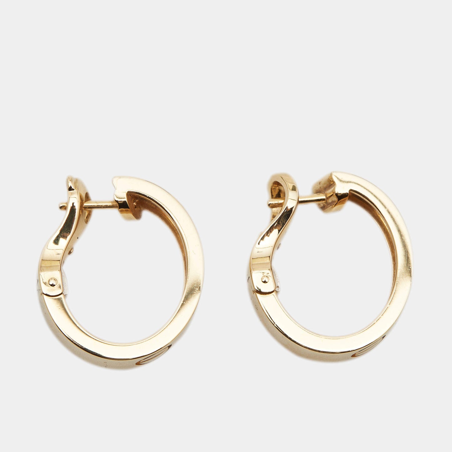 Original Cartier Love 18k Yellow Gold Hoop Earrings