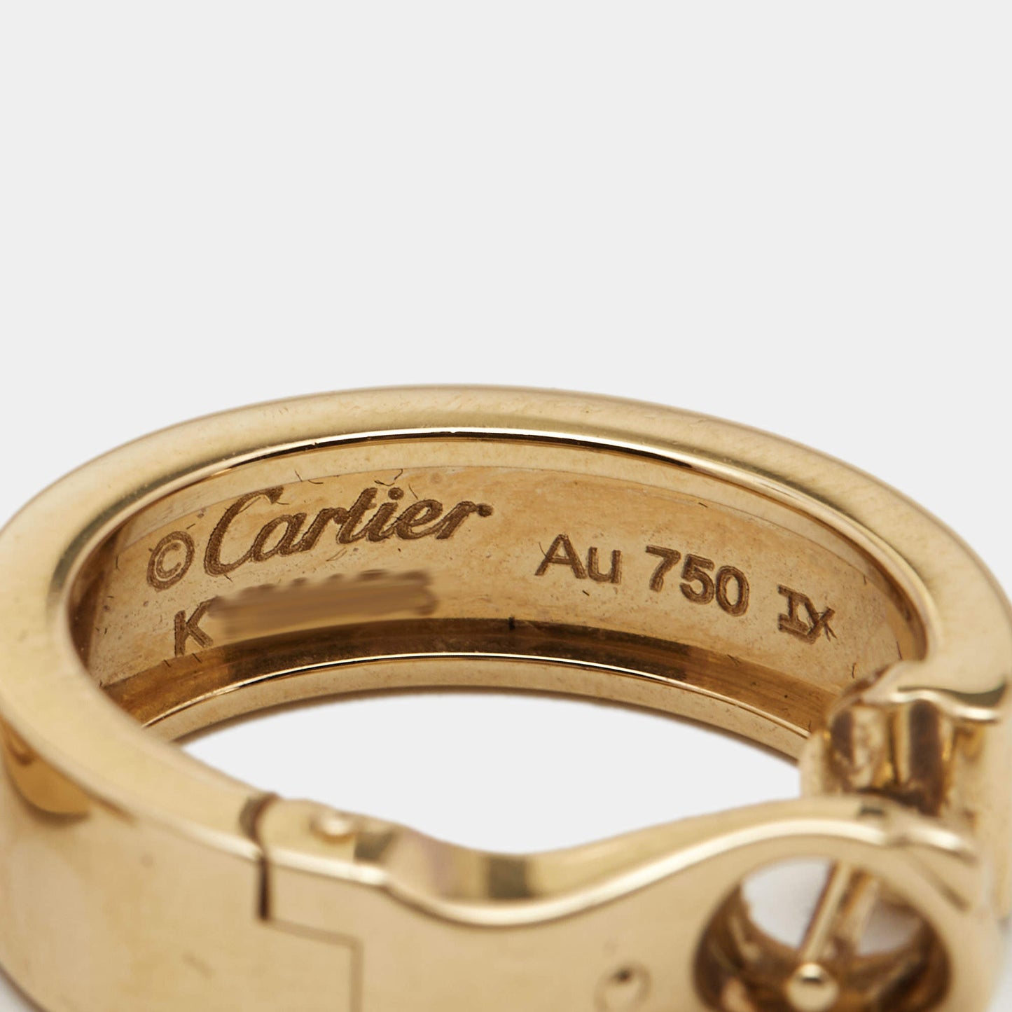 Original Cartier Love 18k Yellow Gold Hoop Earrings