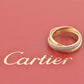 Original Cartier Trinity Pink Sapphire Rose Gold Ring 53