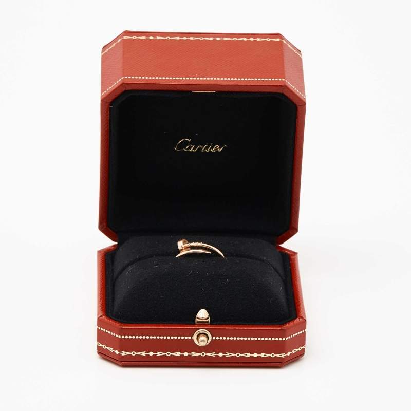 Original Cartier Juste Un Clou 18k Rose Gold Small Model Ring Size 52