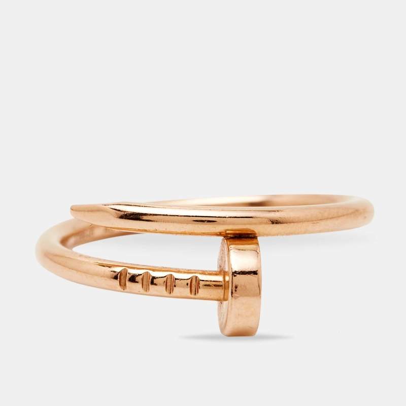 Original Cartier Juste Un Clou 18k Rose Gold Small Model Ring Size 52