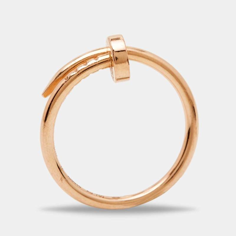 Original Cartier Juste Un Clou 18k Rose Gold Small Model Ring Size 52