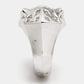 Original Cartier Panthere de Cartier Multi Gemstone Lacquer 18k White Gold Ring Size 53