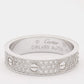 Original Cartier Love Diamond Pavéd 18k White Gold Band Ring Size 55