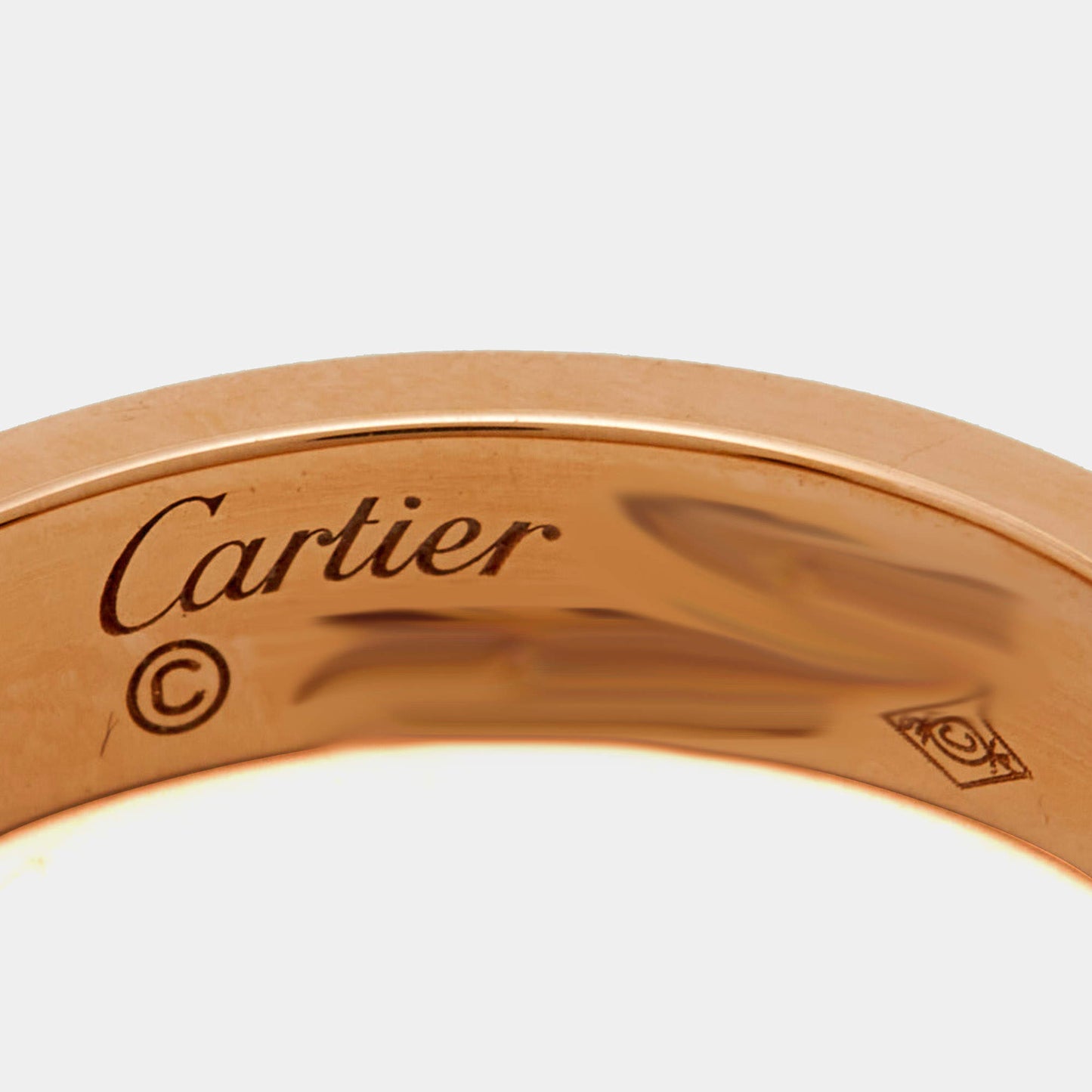 Original Cartier Love 18k Rose Gold Wedding Band Ring Size 47